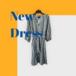 Lane Bryant  sz 20 buttonfront dress with side pockets, shirt waist